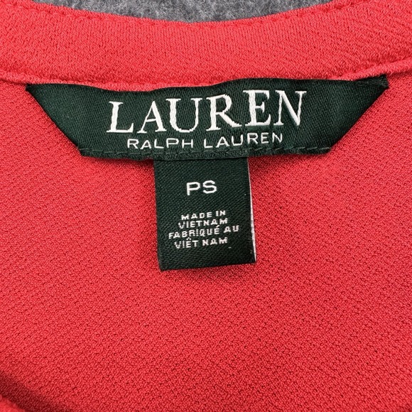 Lauren Ralph Lauren Tops - Lauren Ralph Lauren Red Tunic Top Women's Petite Small Elevated Casual